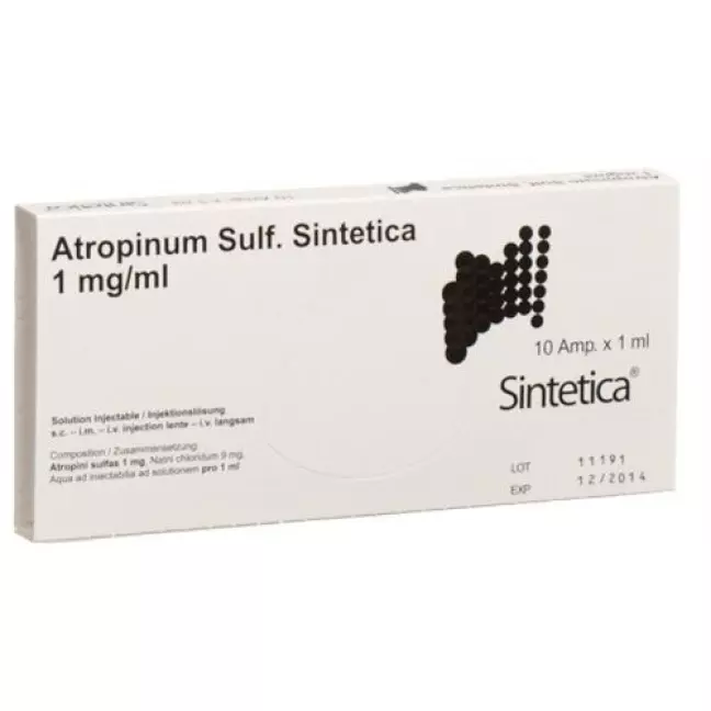 Atropinum Sulf Sintetica 1 mg/ml 10 X 1 ml Atropinum Sulf Sintetica 1 mg/ml 10 X 1 ml
