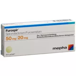 Фюроспир 50 мг/20 мг 20 таблеток покрытых оболочкой 