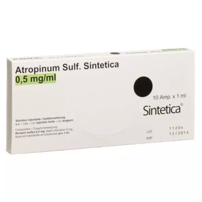 Atropinum Sulf 0.5 mg/ml 10 Ampullen 1 ml Atropinum Sulf 0.5 mg/ml 10 Ampullen 1 ml