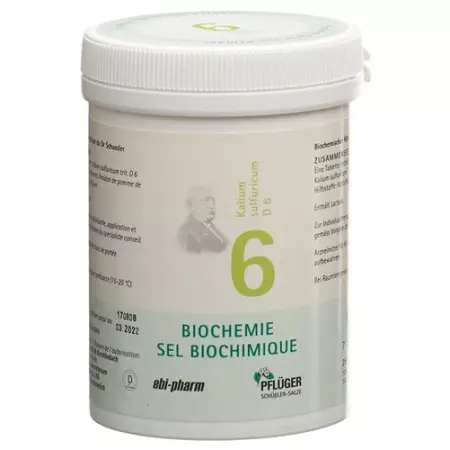 Pflueger Schussler Nr. 6 Kal Sulf в таблетках, D 6 250г Pflueger Schussler Nr. 6 Kal Sulf в таблетках, D 6 250г
