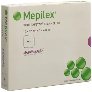 Mepilex Schaumverband Safetac 10x12см Silik 5 штук