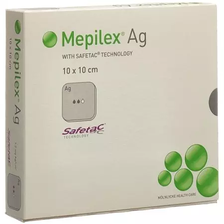 Mepilex Ag Schaumverband Safetac 10x10см Sil 5 штук Mepilex Ag Schaumverband Safetac 10x10см Sil 5 штук