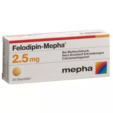 Felodipin Mepha 2.5 mg 30 Depotabs Felodipin Mepha 2.5 mg 30 Depotabs
