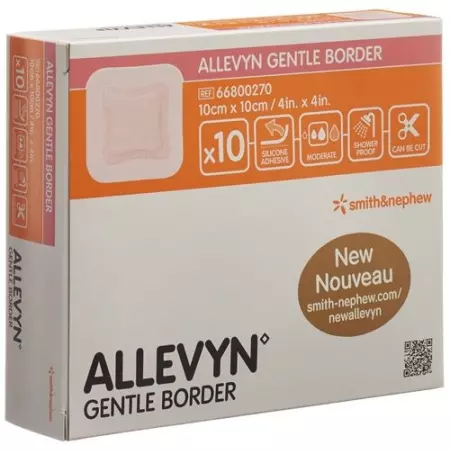 Allevyn Gentle Border повязка для ран 10x10см 10 штук Allevyn Gentle Border повязка для ран 10x10см 10 штук
