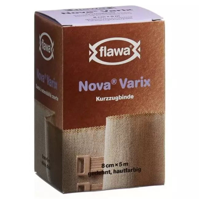 Flawa Nova Varix Kurzzugbinde 8смx5m Hautfarben Flawa Nova Varix Kurzzugbinde 8смx5m Hautfarben
