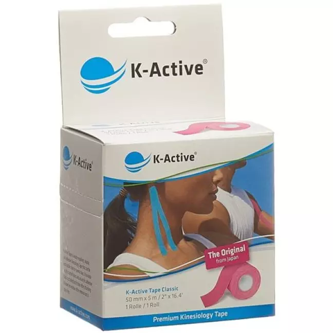 K-active Kinesio Tape 5смx5m Pink Wasserabweisend K-active Kinesio Tape 5смx5m Pink Wasserabweisend