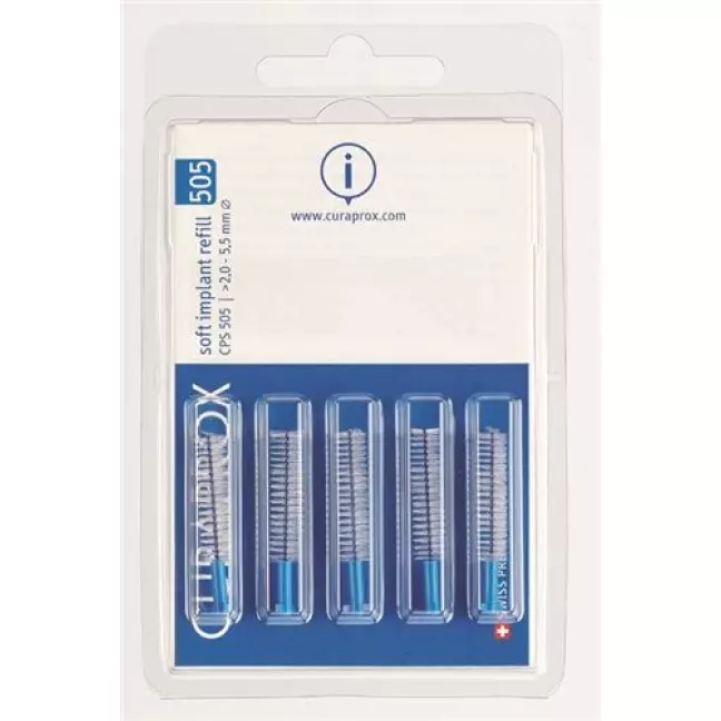 Curaprox CPS 505 Soft Implantatbursten Blau 5 штук