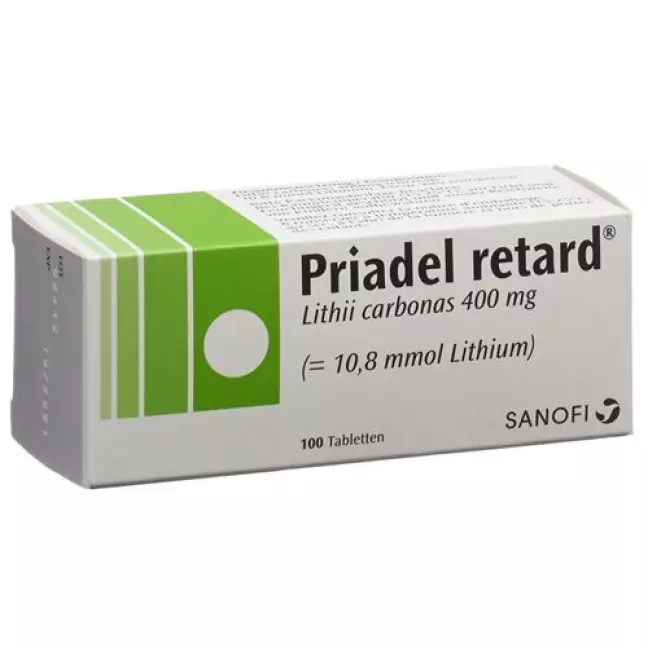 Priadel 400 mg 100 Retard tablets Priadel 400 mg 100 Retard tablets