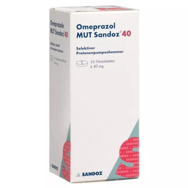 Omeprazol Mut Sandoz 40 mg 56 filmtablets Omeprazol Mut Sandoz 40 mg 56 filmtablets