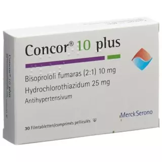 Конкор 10 Плюс 10/25 мг 30 таблеток покрытых оболочкой