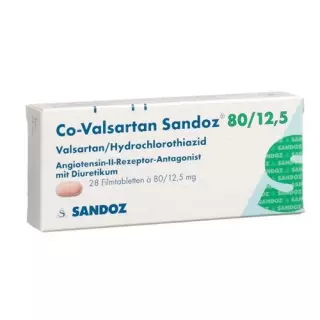 Ко-Валсартан Сандоз 80/12,5 28 таблеток покрытых оболочкой