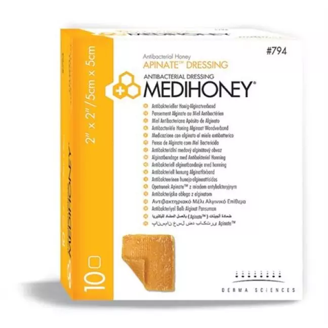 Medihoney Medical Apin Dress 5x5см Ant St 10 штук Medihoney Medical Apin Dress 5x5см Ant St 10 штук