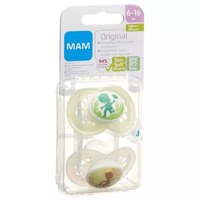 MAM Original Nuggi Silikon 6 bis для 16-месячных Spezialkollektion Girl 2 штуки