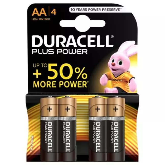 Duracell Plus Power MN1500 AA 1.5V 4 штуки Duracell Plus Power MN1500 AA 1.5V 4 штуки