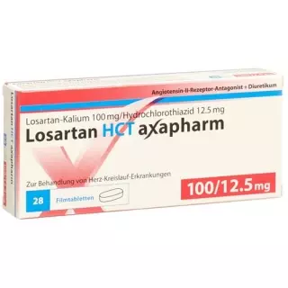 Losartan HCT Axapharm 100/12.5 mg 28 filmtablets