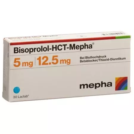 Bisoprolol HCT Mepha 5/12.5 mg 100 Lactabs Bisoprolol HCT Mepha 5/12.5 mg 100 Lactabs