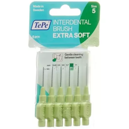 TePe Interdentalbursten X-soft 0.8мм 6 штук TePe Interdentalbursten X-soft 0.8мм 6 штук