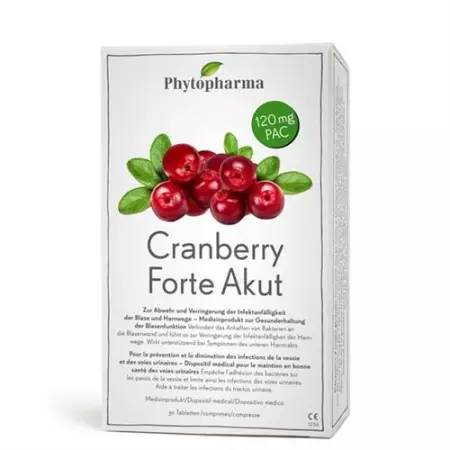 Phytopharma Cranberry Forte Akut в таблетках, 30 штук Phytopharma Cranberry Forte Akut в таблетках, 30 штук