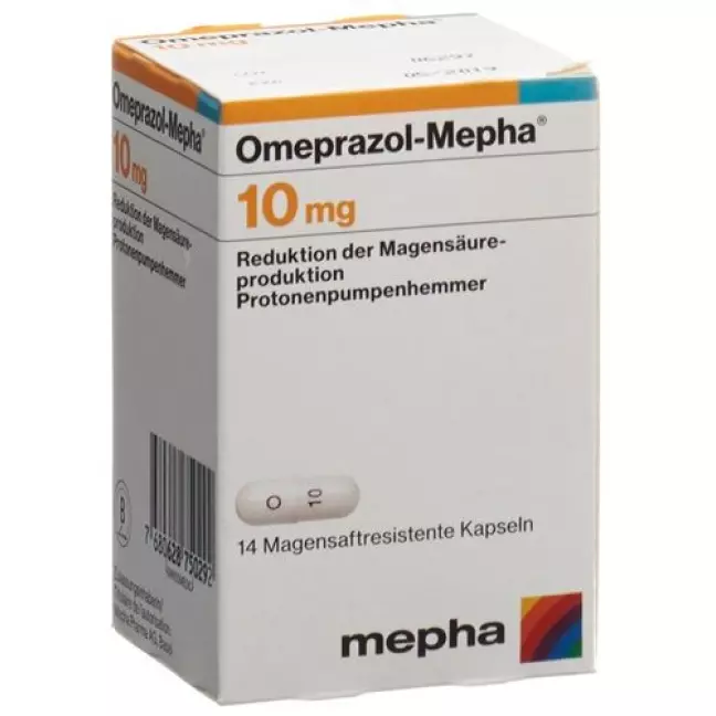 Omeprazol Mepha 10 mg 98 Kaps Omeprazol Mepha 10 mg 98 Kaps