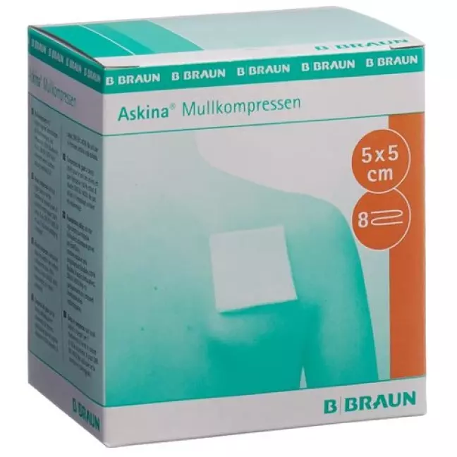 Askina Mullkompresse стерильный 5смx5см 2x 25 штук Askina Mullkompresse стерильный 5смx5см 2x 25 штук
