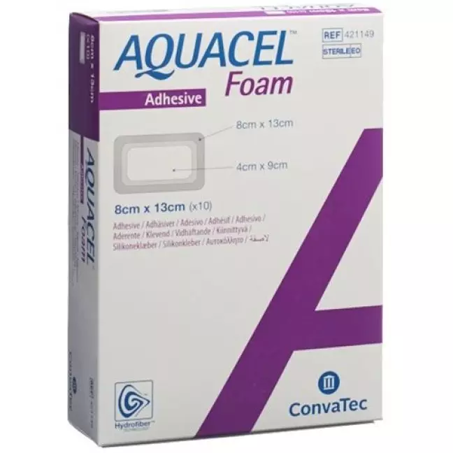 Aquacel Foam Adhaesiv 8x13см 10 штук Aquacel Foam Adhaesiv 8x13см 10 штук