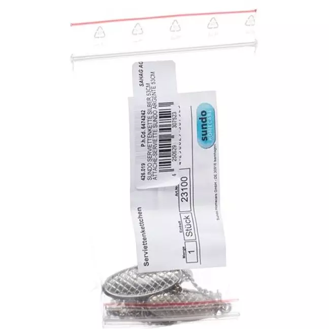 SUNDO SERVIETTENKETT 53CM SILB SUNDO SERVIETTENKETT 53CM SILB