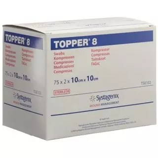Topper 8 Einmal-Kompressen 10x10см стерильный 75 пакетиков a 2 штуки