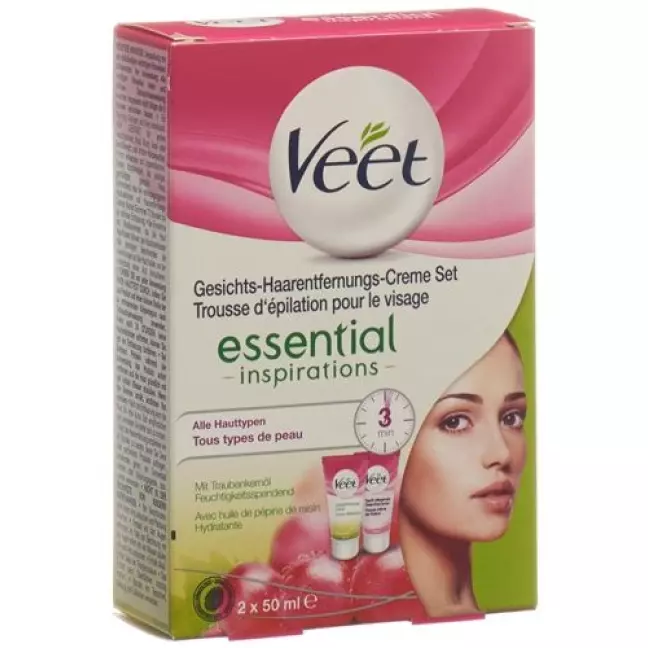 Veet Haarentfernungs-Set Gesicht 2x 50мл
