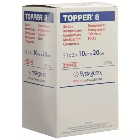 Topper 8 Einmal-Kompressen 10x20см стерильный 50 пакетиков a 2 штуки Topper 8 Einmal-Kompressen 10x20см стерильный 50 пакетиков a 2 штуки