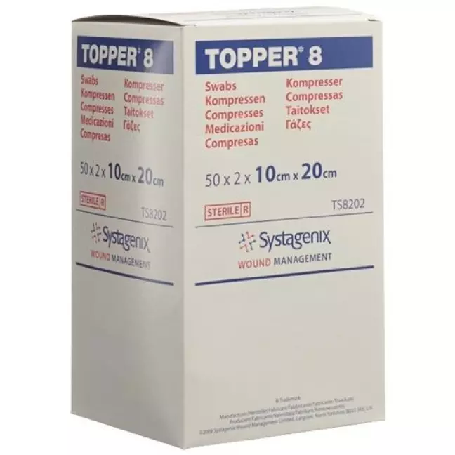 Topper 8 Einmal-Kompressen 10x20см стерильный 50 пакетиков a 2 штуки Topper 8 Einmal-Kompressen 10x20см стерильный 50 пакетиков a 2 штуки