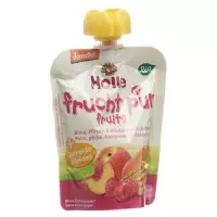 Holle Pouchy Birne Pfirs+himb M Dink 90г