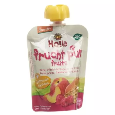 Holle Pouchy Birne Pfirs+himb M Dink 90г Holle Pouchy Birne Pfirs+himb M Dink 90г