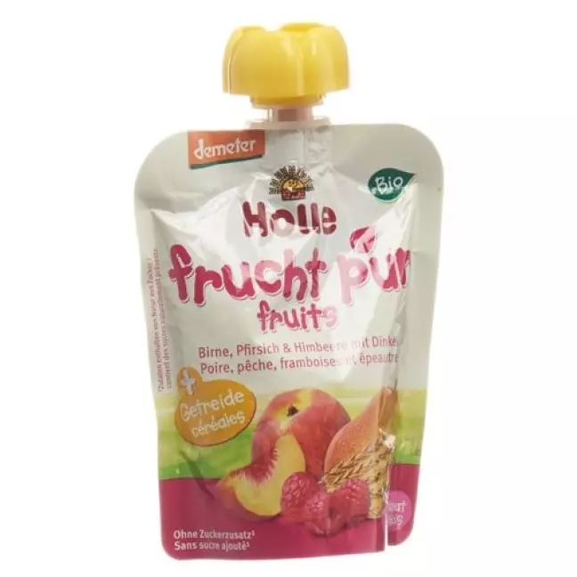 Holle Pouchy Birne Pfirs+himb M Dink 90г Holle Pouchy Birne Pfirs+himb M Dink 90г