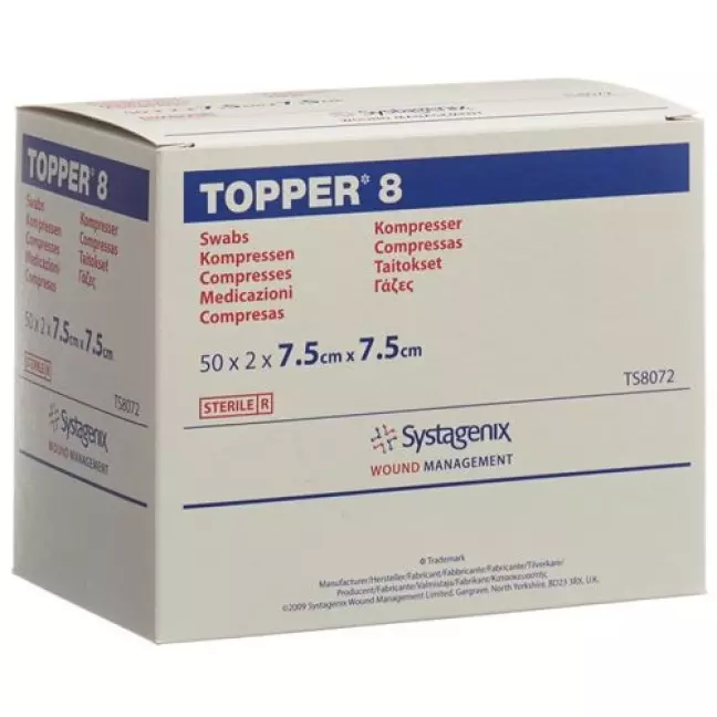 Topper 8 Einmal-Kompressen 7.5x7.5см стерильный 50 пакетиков a 2 штуки Topper 8 Einmal-Kompressen 7.5x7.5см стерильный 50 пакетиков a 2 штуки
