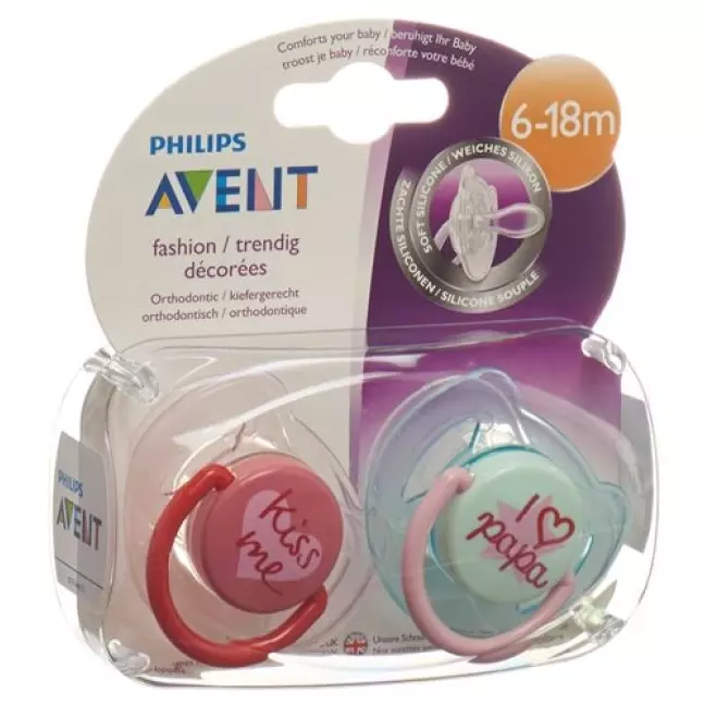 Avent Philips Beruhigungssaug Ilove 6-18m Gi 2 штуки Avent Philips Beruhigungssaug Ilove 6-18m Gi 2 штуки