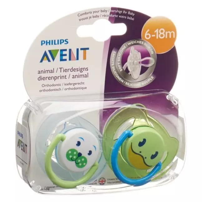 Avent Philips Beruhigungssaug Tier 6-18m Boy 2 штуки Avent Philips Beruhigungssaug Tier 6-18m Boy 2 штуки
