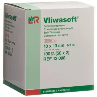 VLIWASOFT SCHLITZKOMPR 10X10CM