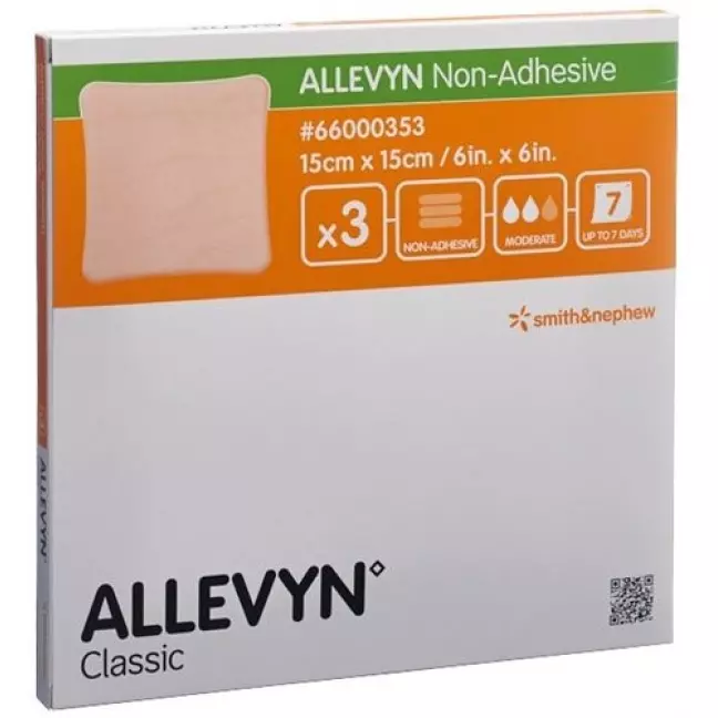 ALLEVYN NON-ADH VERB 15X15CM ALLEVYN NON-ADH VERB 15X15CM