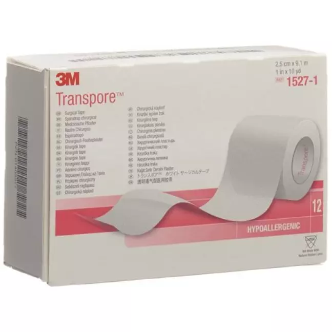 3M Transpore фиксирующий пластырь 25мм x 9.14m прозрачный 12 штук 3M Transpore фиксирующий пластырь 25мм x 9.14m прозрачный 12 штук
