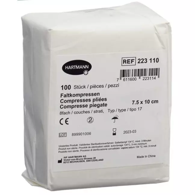 IVF Faltkompressen Typ 17 8-fach 7.5x10см 100 штук IVF Faltkompressen Typ 17 8-fach 7.5x10см 100 штук