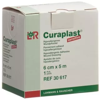 Curaplast Sensitiv повязка для ран 6смx5m телесный цвет рулон