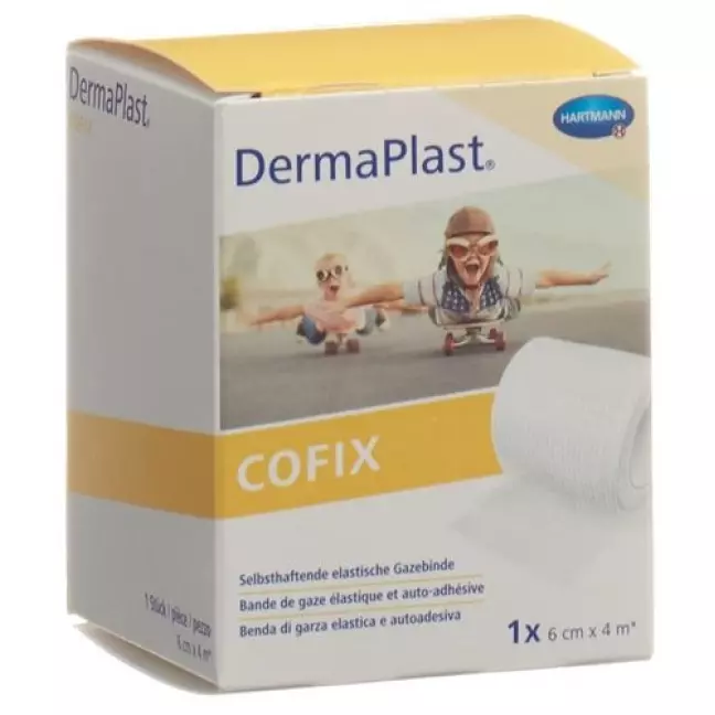 Dermaplast Cofix марлевый бинт 6смx4m Weiss Dermaplast Cofix марлевый бинт 6смx4m Weiss