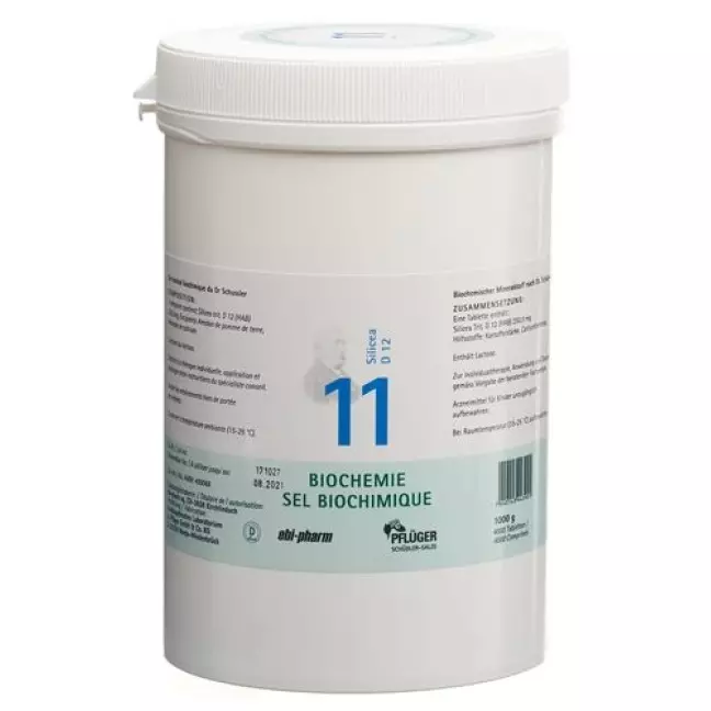 Pflueger Schussler Nr. 11 Silicea в таблетках, D 12 1000г Pflueger Schussler Nr. 11 Silicea в таблетках, D 12 1000г
