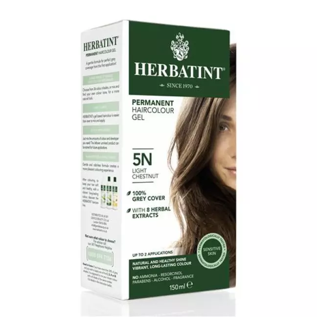 Herbatint Haarfarbegel 5n Helles Kast Braun 150мл Herbatint Haarfarbegel 5n Helles Kast Braun 150мл