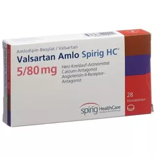 Valsartan Amlo Spirig HC Filmtabletten 5/80mg 98 Stück
