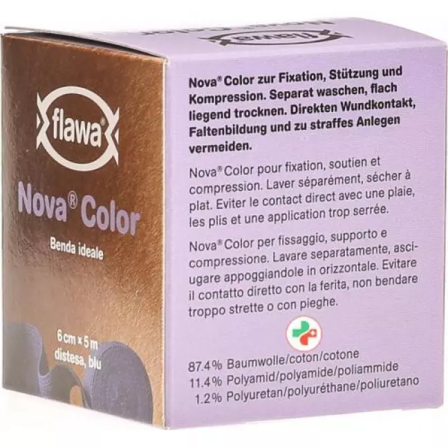 Flawa Nova Color Idealbinde 6смx5m Blau Flawa Nova Color Idealbinde 6смx5m Blau