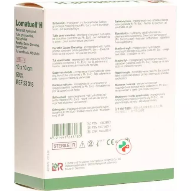 Lomatuell H Salbenkompresse 10x10см стерильный 50 штук Lomatuell H Salbenkompresse 10x10см стерильный 50 штук