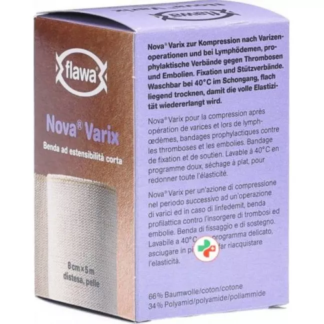 Flawa Nova Varix Kurzzugbinde 8смx5m Hautfarben Flawa Nova Varix Kurzzugbinde 8смx5m Hautfarben