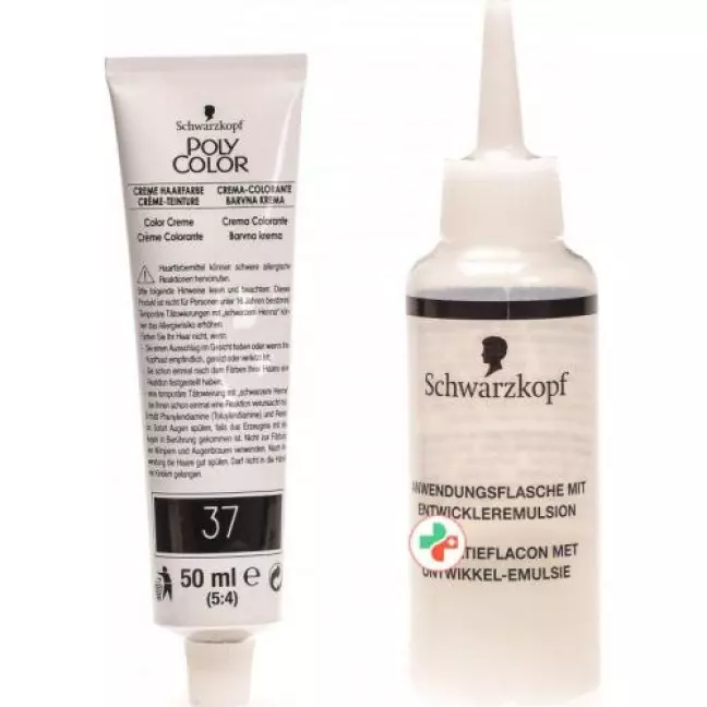 Polycolor крем цвет волос 37 Dunkelblond 90мл Polycolor крем цвет волос 37 Dunkelblond 90мл
