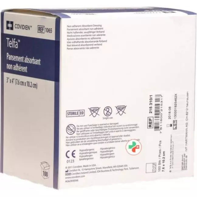 Telfa Wundauflage ohne Haftrand 7.6x10.2см 100 штук Telfa Wundauflage ohne Haftrand 7.6x10.2см 100 штук